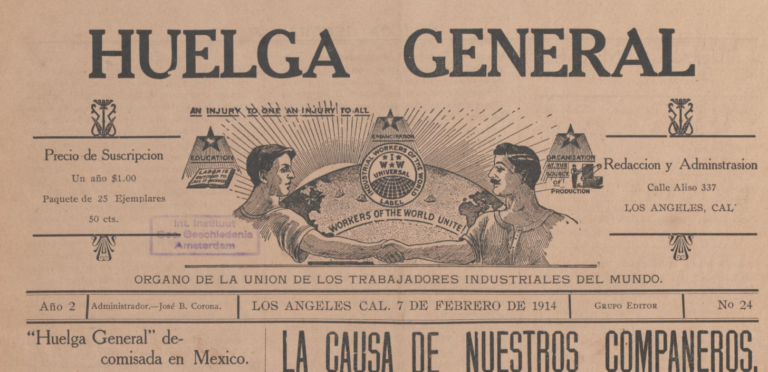 El manchete de La Huelga General del 7 de febrero de 1914