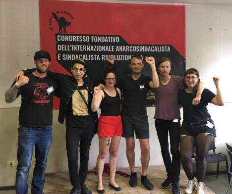 Cole Dorsey con otros delegados del Congreso Inaugural de fundación de la nueva International Confederation of Labor – Confederación Internacional del Trabajo (ICL- CIT) en Parma, Italia, en mayo de 2018.