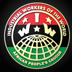 Logotipo del IWW African Peoples Caucus en Twin Cities alrededor de 2018.